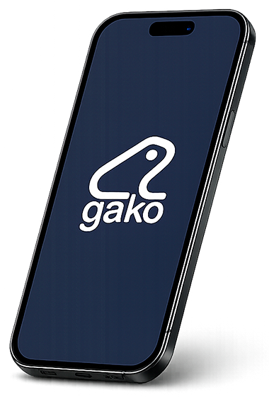 Gako Business app on a smartphone screen